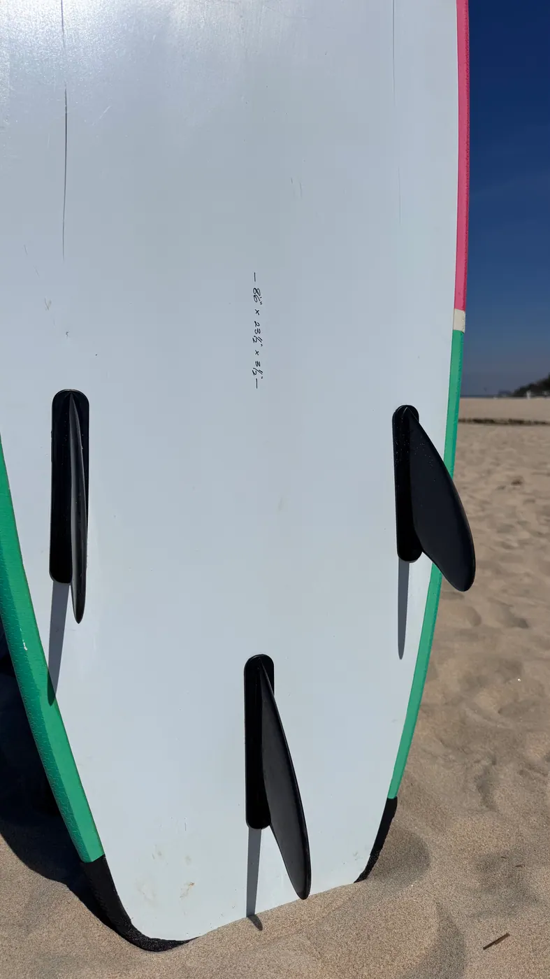 Softboard Pink tail and fins detail